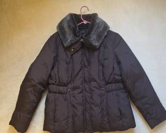 Style  Co. Womens Puffer Coat with Faux Fur Collar