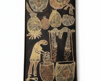 David J. Osevwe Batik Art Panel