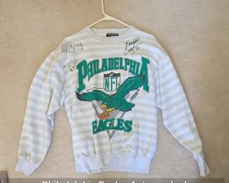 Philadelphia Eagles Autographed Sweatshirt  Randall Cunningham  Reggie White