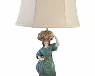 Capodimonte Style Porcelain Figural Table Lamp