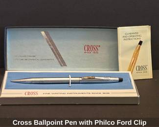 Cross Ballpoint Pen with Philco Ford Clip