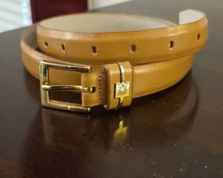 Polo Ralph Lauren Crest Logo Leather Belt