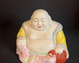Chinese Porcelain Laughing Buddha Figurine
