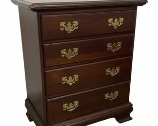 Kincaid Furniture Cherry Mountain III Collection Dark Wood Nightstand with Brass Pulls