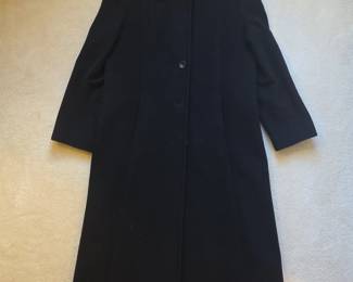 Jones New York Womens Black Wool Blend Coat Size