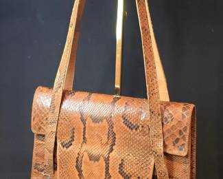 Vintage Python Skin Shoulder Bag