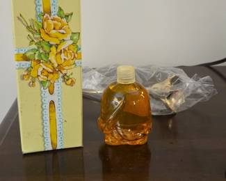 Avon Rose Cologne Bottle with Stem