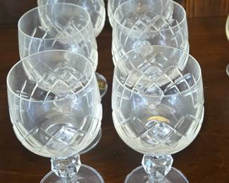Bohemia Crystal Bristol Pattern Wine Glasses