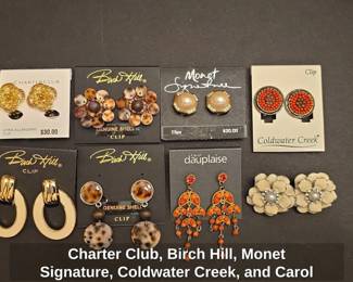Charter Club, Birch Hill, Monet Signature, Coldwater Creek, and Carol Dauplais Earrings Collection second image