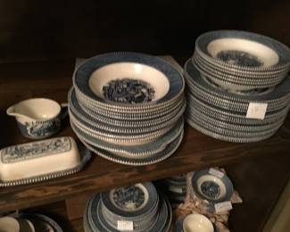 Currier and Ives dinnerware - large assortment