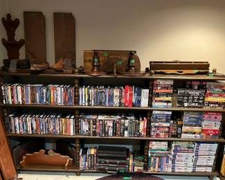 LOTS OF VHS AND DVDS