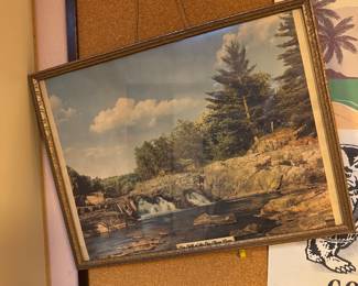 bottom of basement stairs hanging on board