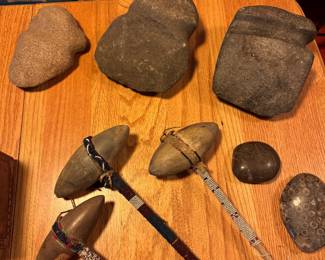 at bottom of basement stairs