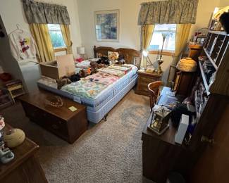 first floor down hallway bedroom on the right