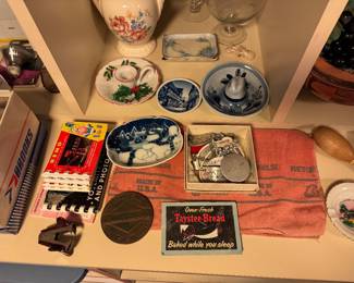 bottom of basement stairs, on ledge