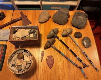 at bottom of basement stairs