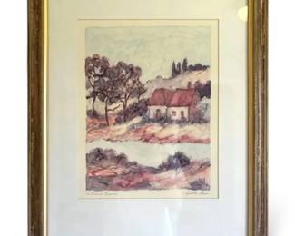 C. Winterle Olson Autunno Fiume Framed Landscape Artwork