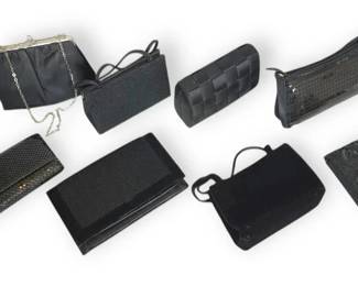 8 Black Clutch Style Purses