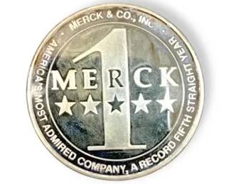 One Troy Ounce of Fine Silver Merck Coin 32g