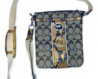Coach Sutton Signature Python Crossbody Bag