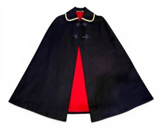 WWIIEra Navy Blue Wool Nurses Cape