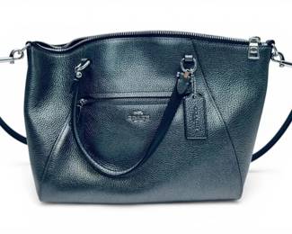 Coach Black Pebble Leather Prairie Crossbody