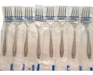 International Silver Prelude Sterling Silver 6.5 Salad Dessert Forks 283g Total