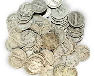 Collection of Mercury Dimes 170g Total