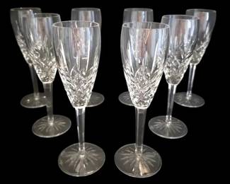 8 Waterford Crystal 8.5 Champagne Flutes