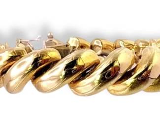 14k Yellow Gold San Marco Link Bracelet 30.6g Total