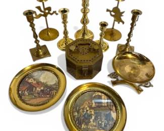 Baldwin Brass Candlesticks, Cricket Box, More