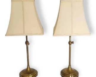 Pair Of Brass Side Table Lamps