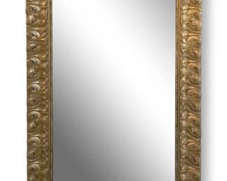 Vintage Gilded Wood Wall Mirror 43 X 27.5