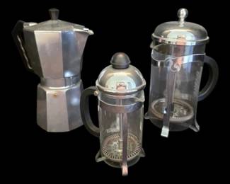 Miramba Espresso Maker Made In Italy 2 French Press Coffee Pots