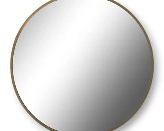 Round 28 Gold Frame Mirror