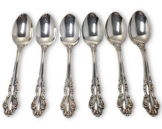 Reed Barton Sterling Silver 6 Spanish Baroque Teaspoons 1 235g Total