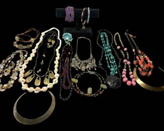 Colorful Gold Toned Costume Jewelry