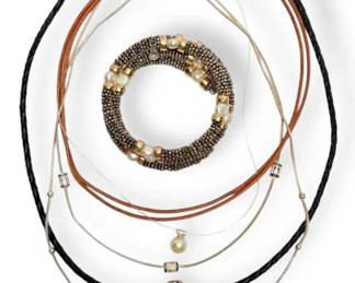 Sterling And Leather Necklaces