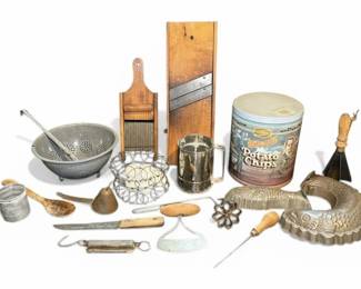 Antique Kitchen Utensils, Cooking ware, More