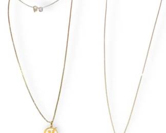 14k Gold Chain Necklace With Letter D 14k Gold Necklace 5g Total