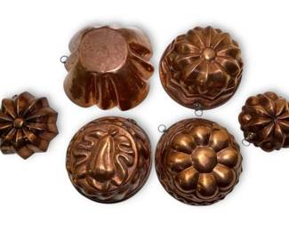 Vintage Copper Pudding Molds