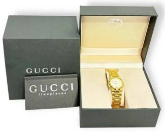 Gucci 9200L GoldPlated Womens Quartz Watch w COA