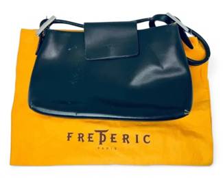 Frederic T Paris Black Leather Purse