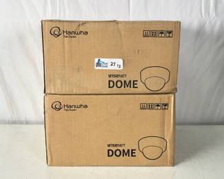 Lot of 2 Hanwha Techwin TNV-7010RC 3MP IP Corner Mount Security Cameras, New Sealed