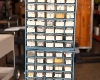 Lot of 2 Small Parts Cabinet w/ Drawers
