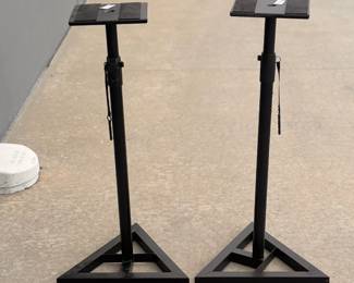 Pair of On-Stage Stands SMS6000-P (OSSSMS6000) Studio Monitor Stands 9.5 inch Platform, Adjustable