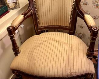 Sturdy antique chair. Has stain