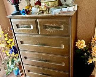 Vintage Dove Tail Chest of Drawers with Dust Protectors 