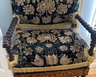 Pair of Franco Flemish armchairs 