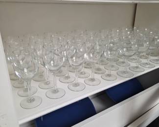 Crystal wine glasses